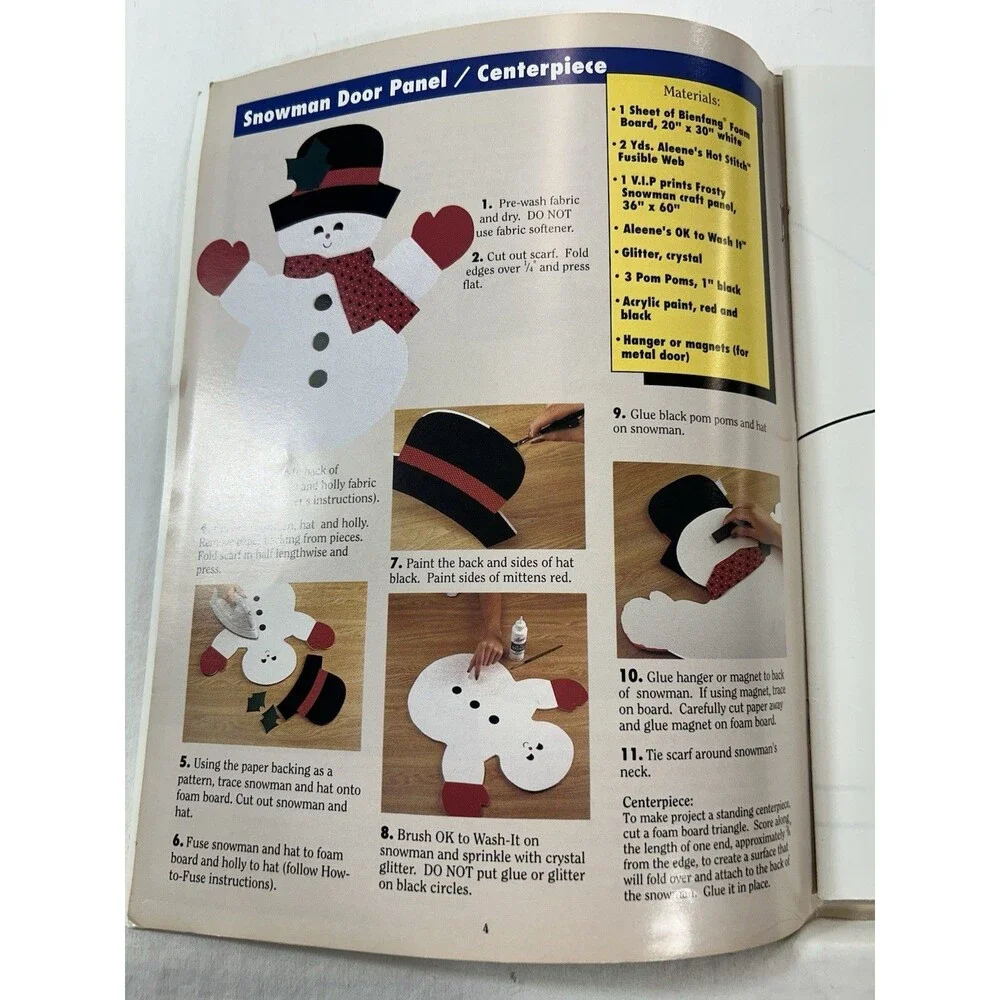 Bienfang Foam Board Holiday Craft Projects Book Christmas Decor Patterns Vintage
